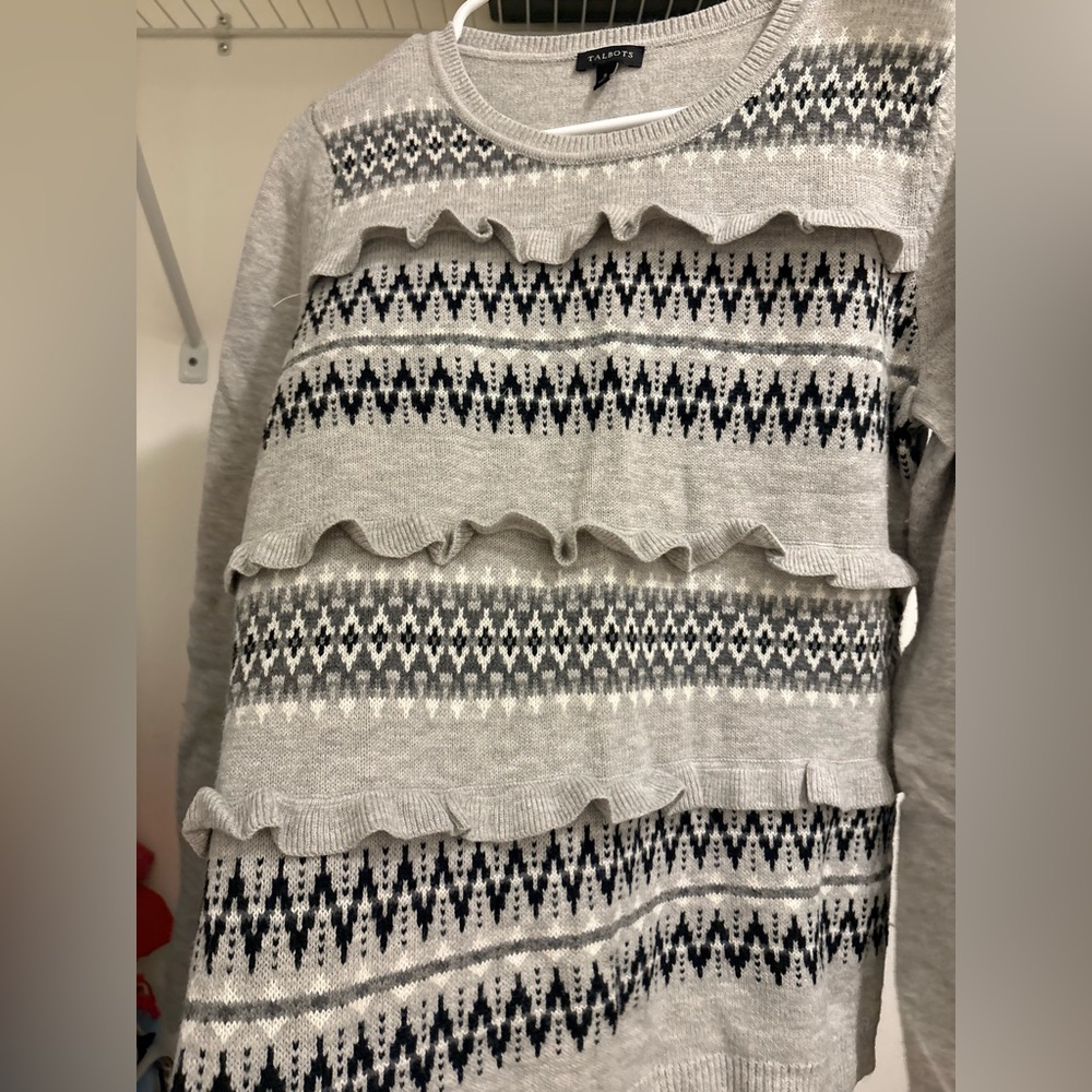 Talbots Light Gray Knit Sweater